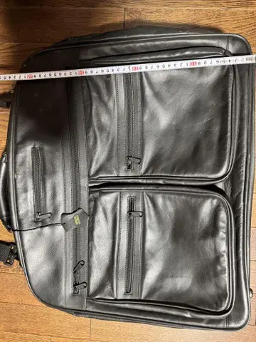 고급품, 천연 가죽 수트 수납 가죽 비즈니스 백 블랙