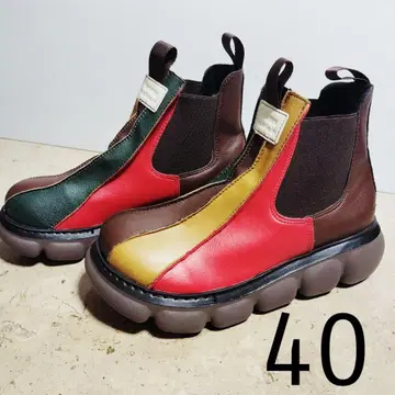 새상품급 Nawras 사이드 고어 부츠 40 250mm 상당 멀티 컬러