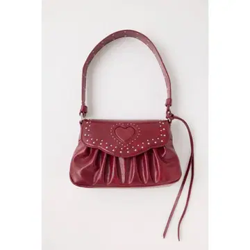 MOUSSY 하트 개더 스터드 백 레드