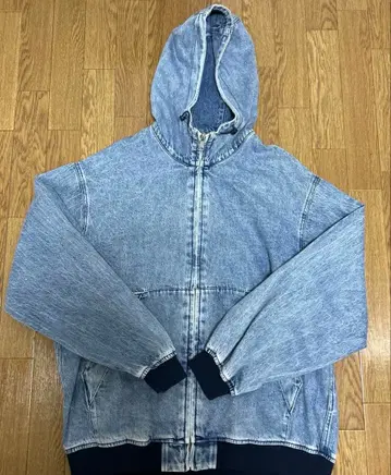 RAGEBLUE 빈티지풍 데님 덕 후드 워크 블루종 사이즈 L