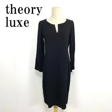 LA8411 띠어리 럭스 긴팔 원피스 블랙 레이온 폴리우레탄 40