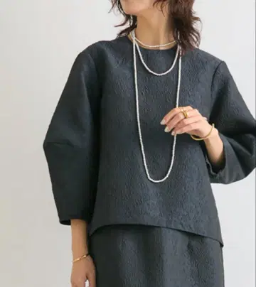 [새상품] RIVE DROITE / 자카드 블라우스