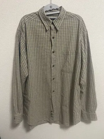 Eddie Bauer 체크 무늬 버튼 다운 긴팔 셔츠