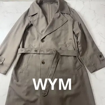 WYM 베이지 트렌치코트 롱 코트 벨트 포함