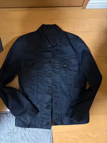 Lee 광택 블랙 데님 자켓 archive