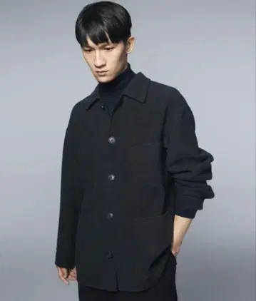 유니클로 +J 울 블렌드 오버사이즈 셔츠 자켓 X L 블랙