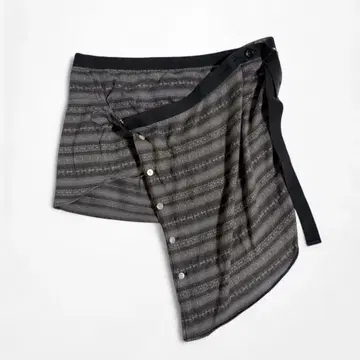 08SS NUMBER NINE 페어아일 패턴 캐시미어 혼방 랩스커트