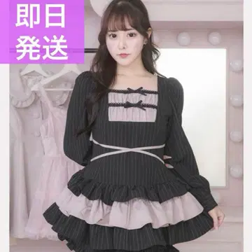 [ 당일 발송 ] pium  사다리 리본 티어드 셋업 새상품 핑크