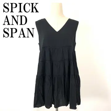 SPICK AND SPAN 슬리브리스 튜닉 블랙 B9808