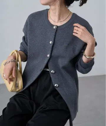 omekashi 맨투맨라이크 포켓 가디건 그레이