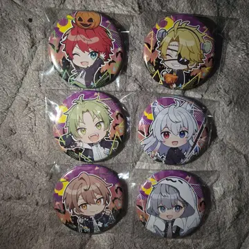 컬러풀 피치 트레이딩 캔뱃지 6개 세트 세븐일레븐