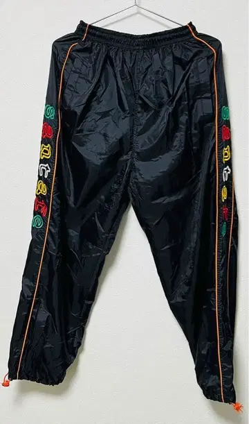 레어 90s 산타페 자수 로고 나일론 트랙 팬츠