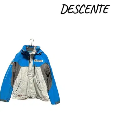 DESCENTE 마운틴 후드티 파랑/그레이 스포츠 아우터