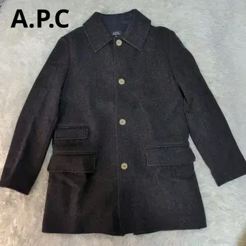 새상품급 A.P.C 트위드 울 100% 남성용 롱 남성용 코트