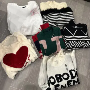 긴팔 니트 스웨터 세트 묶음 판매