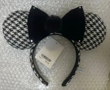 디즈니 머리띠 미니 하운드투스 체크 패턴 리본
