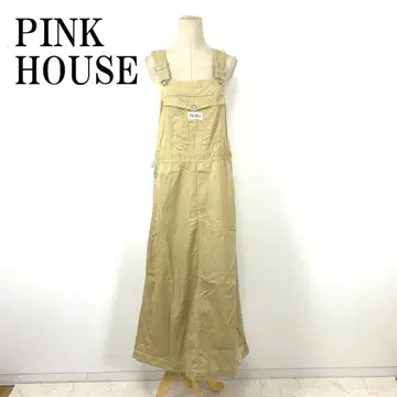 LA8426 핑크하우스 오버롤 스커트 베이지 면 100%