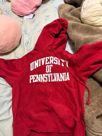 펜실베이니아 대학교 후드티 빨간색