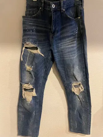 ZARA 데미지 가공 데님 팬츠 EUR 38