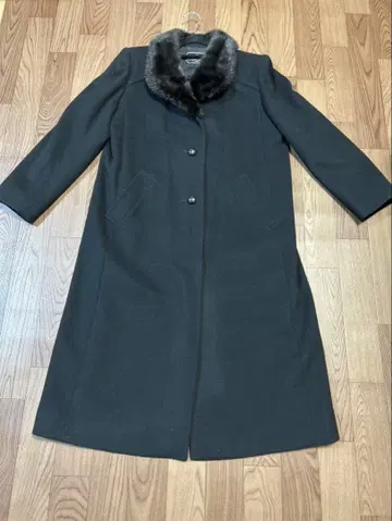 퍼 달린 롱 코트 블랙 11호