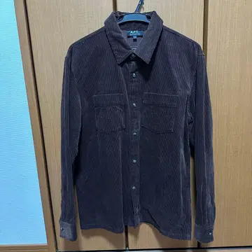 A.P.C. 코듀로이 셔츠 S 브라운