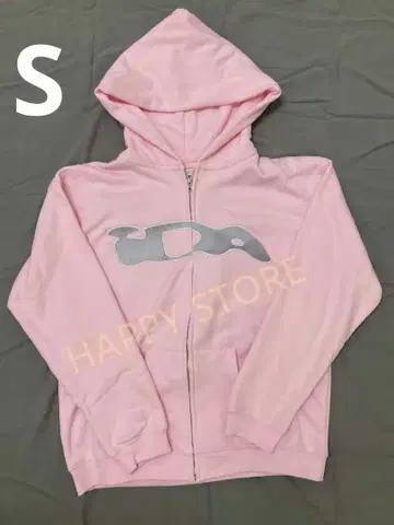 ida sply 집업 후디 핑크 실버 로고 후드 부착