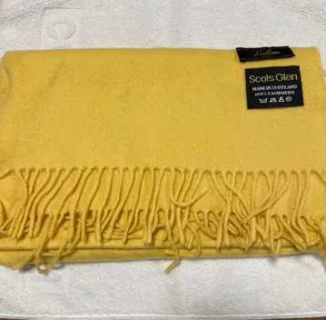 레리안 캐시미어 100% 머플러 옐로우 컬러