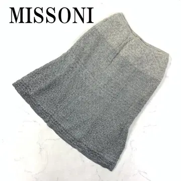 LA8432 미쏘니 무릎 기장 스커트 그레이 울 아세테이트 40