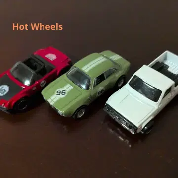 핫휠 미니카 3대 세트 빨간색 그린 화이트