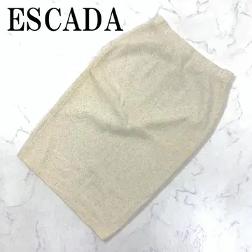 LA8433 에스카다 무릎 기장 스커트 베이지 울 캐시미어 38