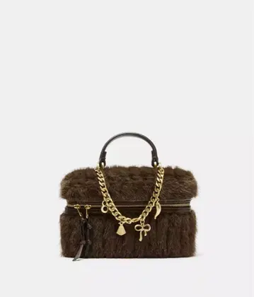 하자품 신상 ZARA 인조 모피 하드 핸드백