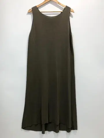 DES PRES 코튼 x 아세테이트 니트 슬리브리스 원피스