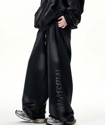 [ mushwear ] 울트라 와이드 배기 스웨트 팬츠