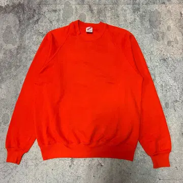 80s USA JERZEES 맨투맨 무지 오렌지 빈티지
