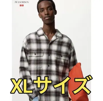 유니클로 JW ANDERSON 브러쉬드 코튼 오버 사이즈 셔츠 XL