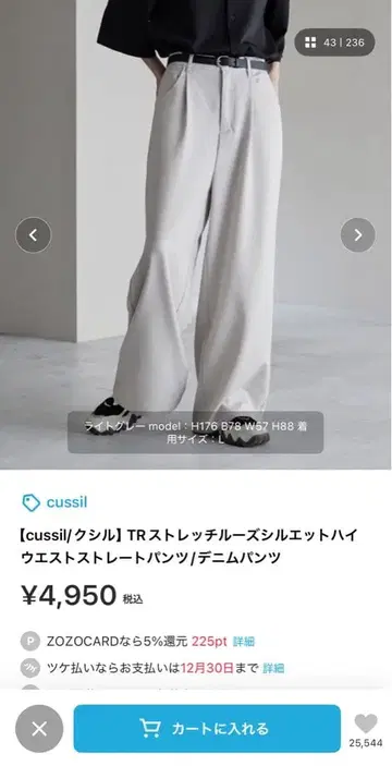 cussil | 루즈 실루엣 하이웨스트 스트레이트 팬츠