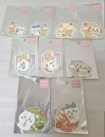 치이카와 (먼작귀) 모구모구 본포 스티커 9개 세트 하치와레 토끼