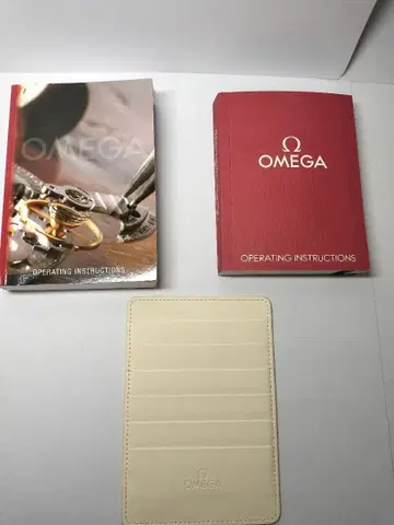 OMEGA 종합 사용설명서와 카드 케이스 세트