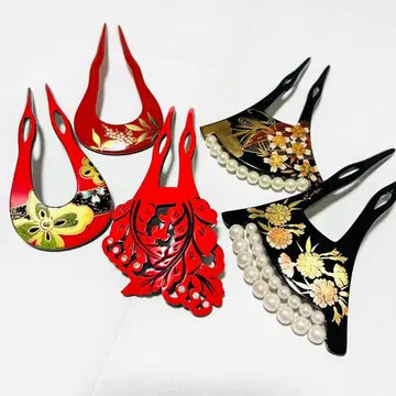 [ 중고 ] 비녀 헤어콤 부채꼴 5개