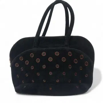 새상품급 FEILER 페이러 도트 무늬 핸드백 보스턴 백 블랙