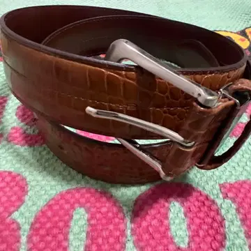 천연 가죽 크로커다일풍 벨트 일본제