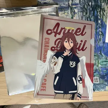 체인소 맨 천사 아크릴 파일 콜라보 카페 예약 특전