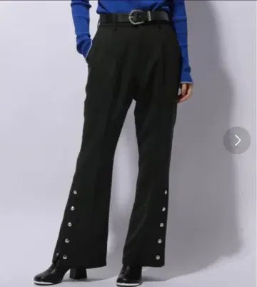 HARE 사이드 메탈 버튼 플레어 팬츠