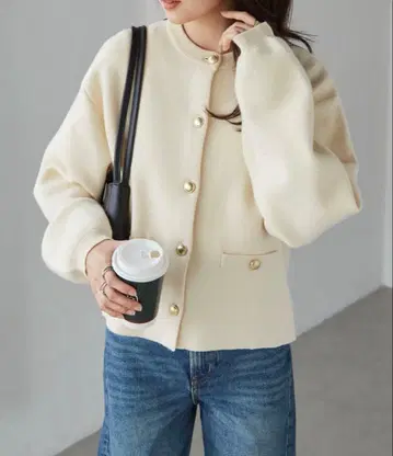 RANAN 골드톤 버튼 니트 가디건 새상품