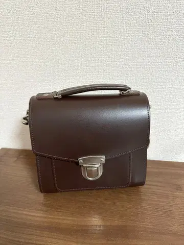 Zatchels 브라운 숄더백 가죽 브리티시 메이드