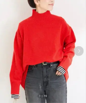 B.C STOCK 7G 울 천축 터틀 풀오버 미사용 새상품