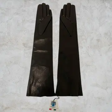 제니퍼 이탈리아 이탈리아 가죽 롱 그로브 블랙 지퍼