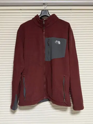 THE NORTH FACE 버건디 플리스 자켓
