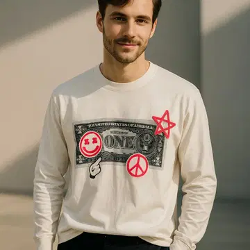 STUDMUFFINLongSleeveT-ShirtWhite Size M