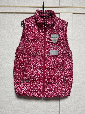 Kappa 다운 베스트 M 핑크 카모플라쥬